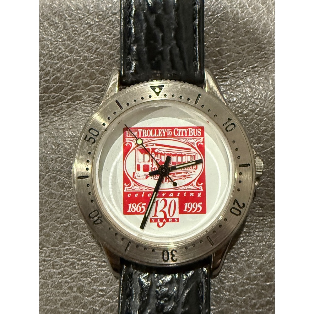 SWEDA Stainless Steel Trolley City Bus‎ 1865 1995 120 Years Commemorative Watch